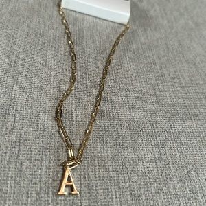 Forever 21 monogram “A” necklace